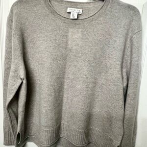 Rachel Zoe Gray Crewneck Sweater Knit Minimalist Design